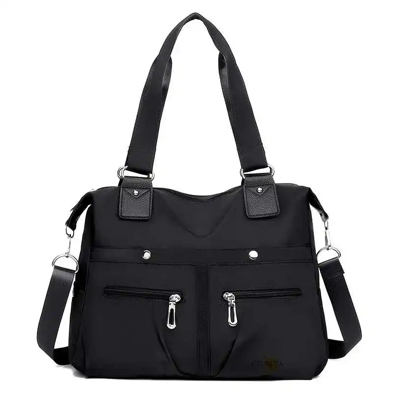 Large Capacity Hand & Shoulder Bag (Black)