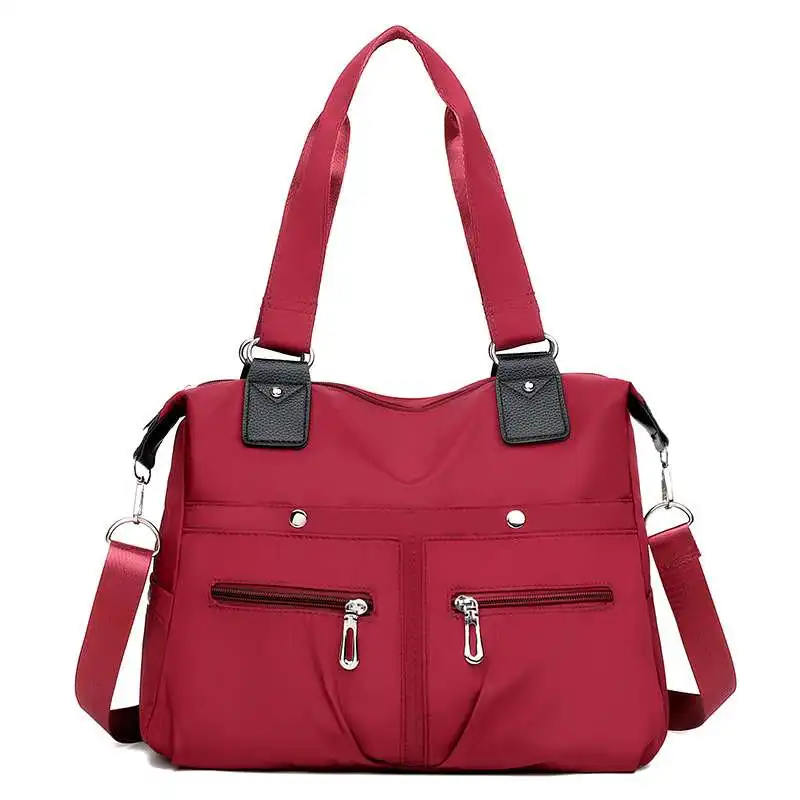 Large Capacity Hand & Shoulder Bag (Maroon)