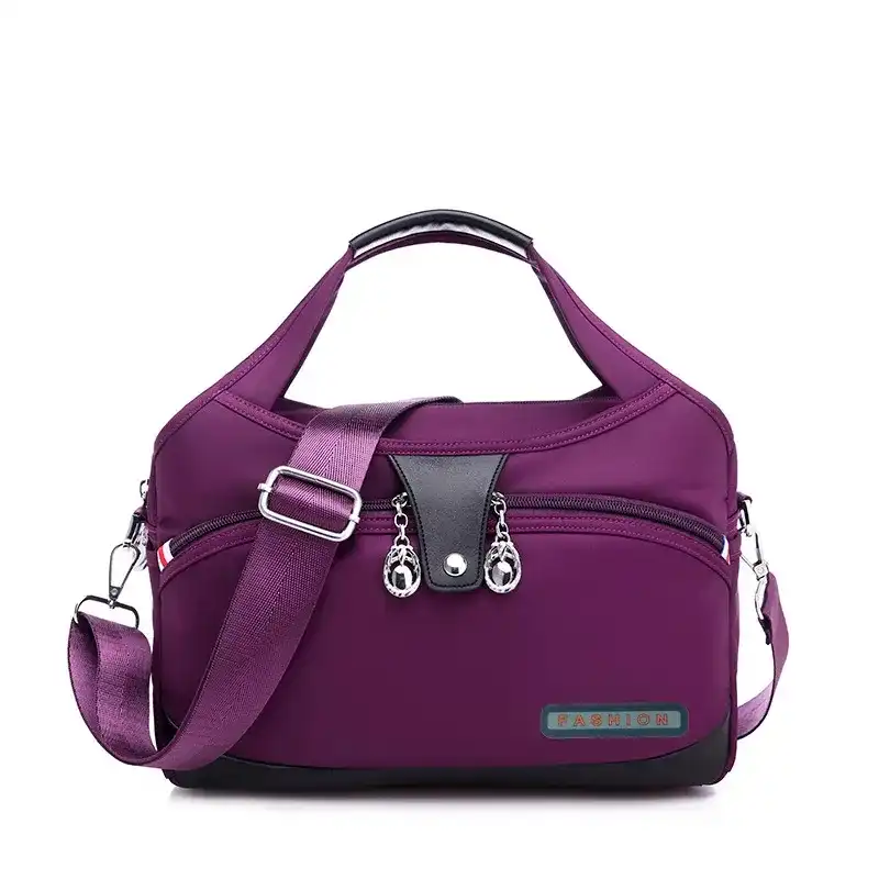Large Capacity Waterproof Anti-theft Fashion Bag (Purple)