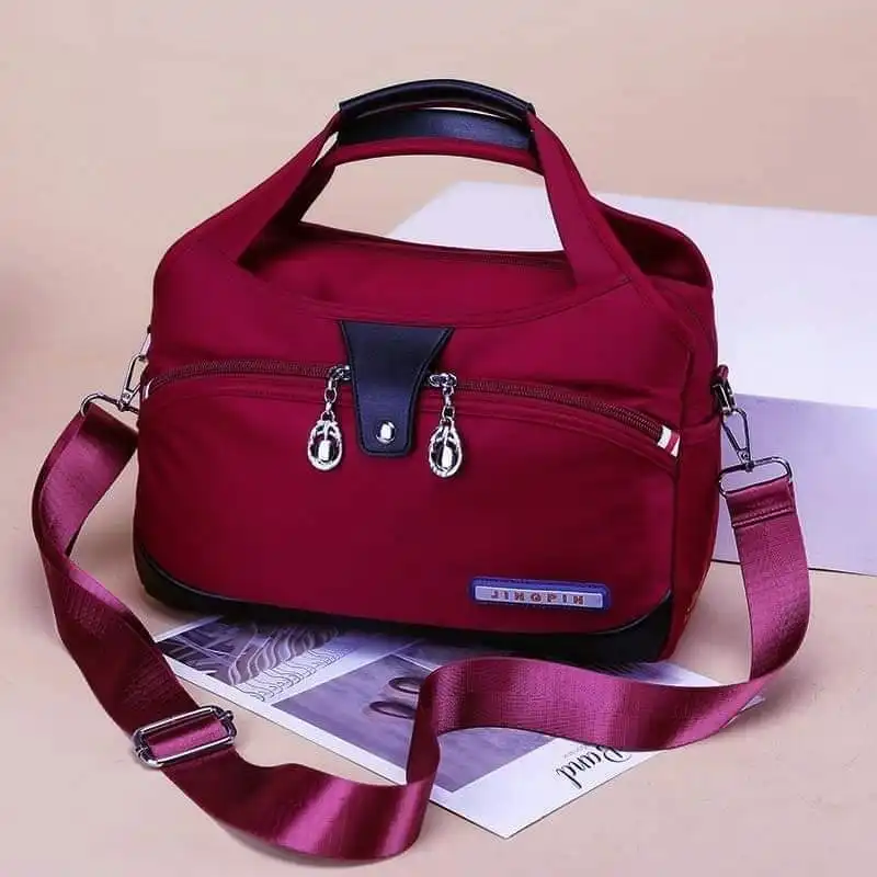 Large Capacity Waterproof Anti-theft Fashion Bag(Maroon)