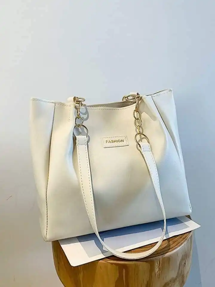 Original PU Leather Signature Tote Bag (White)