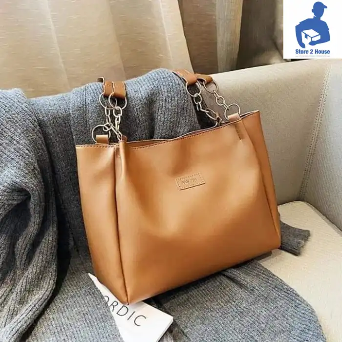 Original PU Leather Signature Tote Bag (Brown)